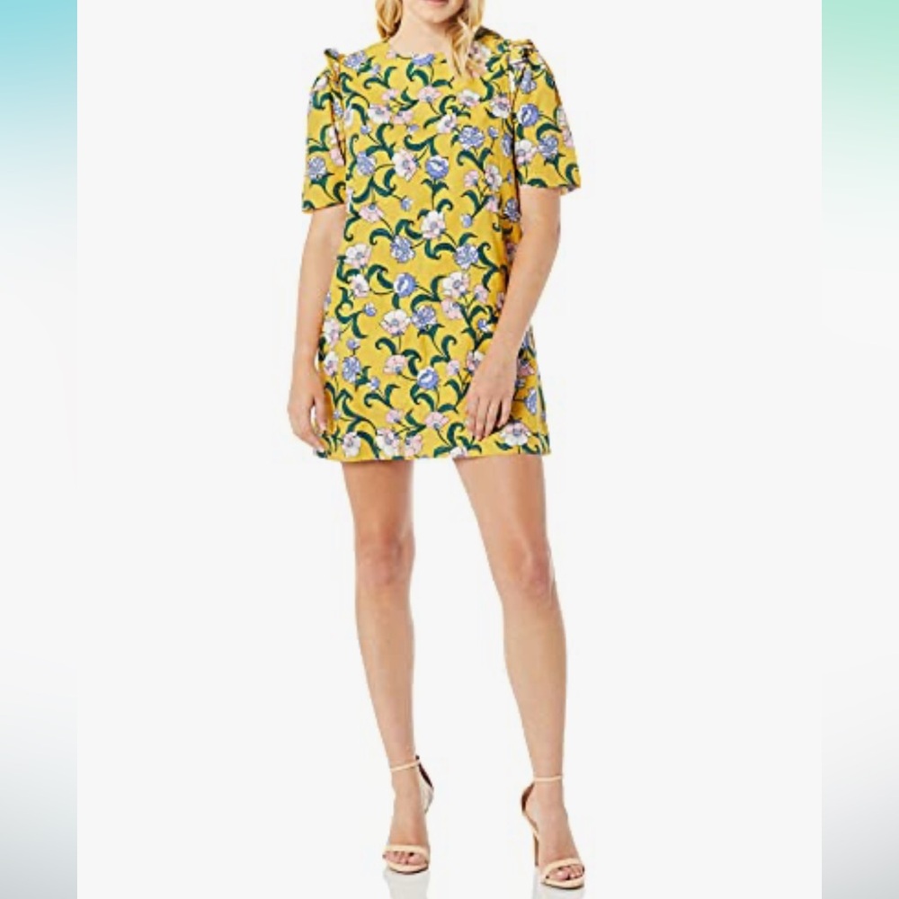 Tuckernuck Moon River Short Sleeve Retro Mini Shift Dress Sz S